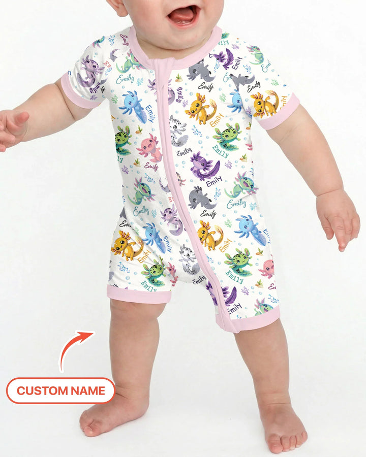 I Love You Axolotl Custom Name Shorty Zippy