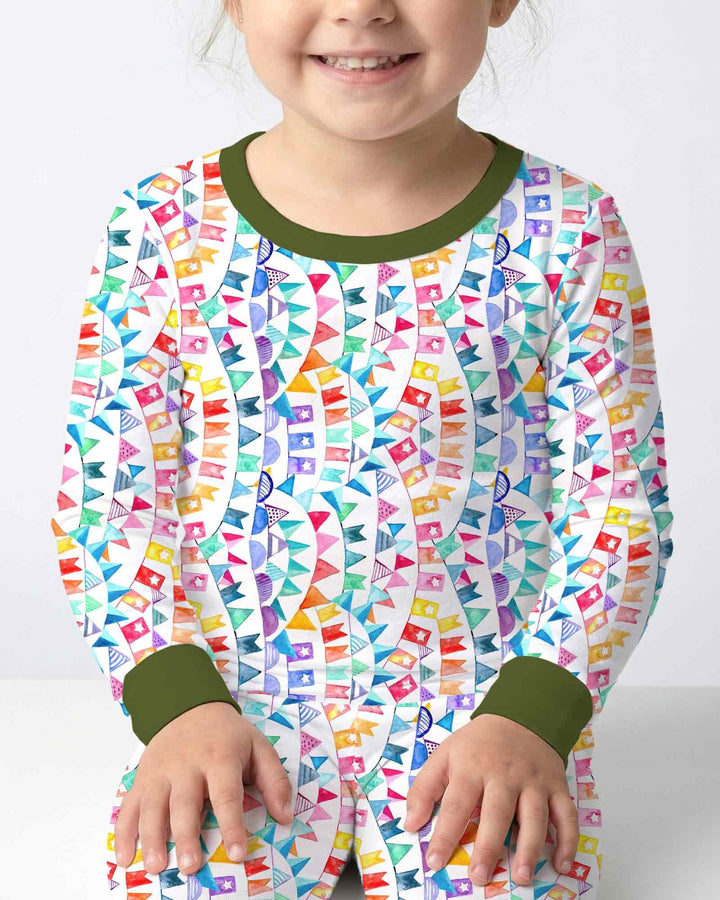 Conjunto de pijama de dos piezas de bambú con mangas largas, plantilla PERSONALIZADA