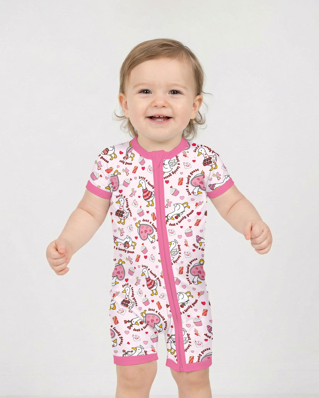 Valentine Silly Goose Shorty Zippy