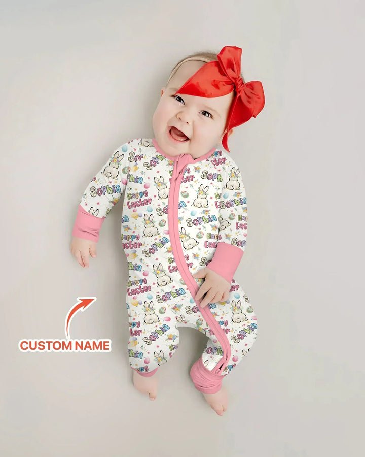 Personalized Happy Easter Bunny Convertible Zippy