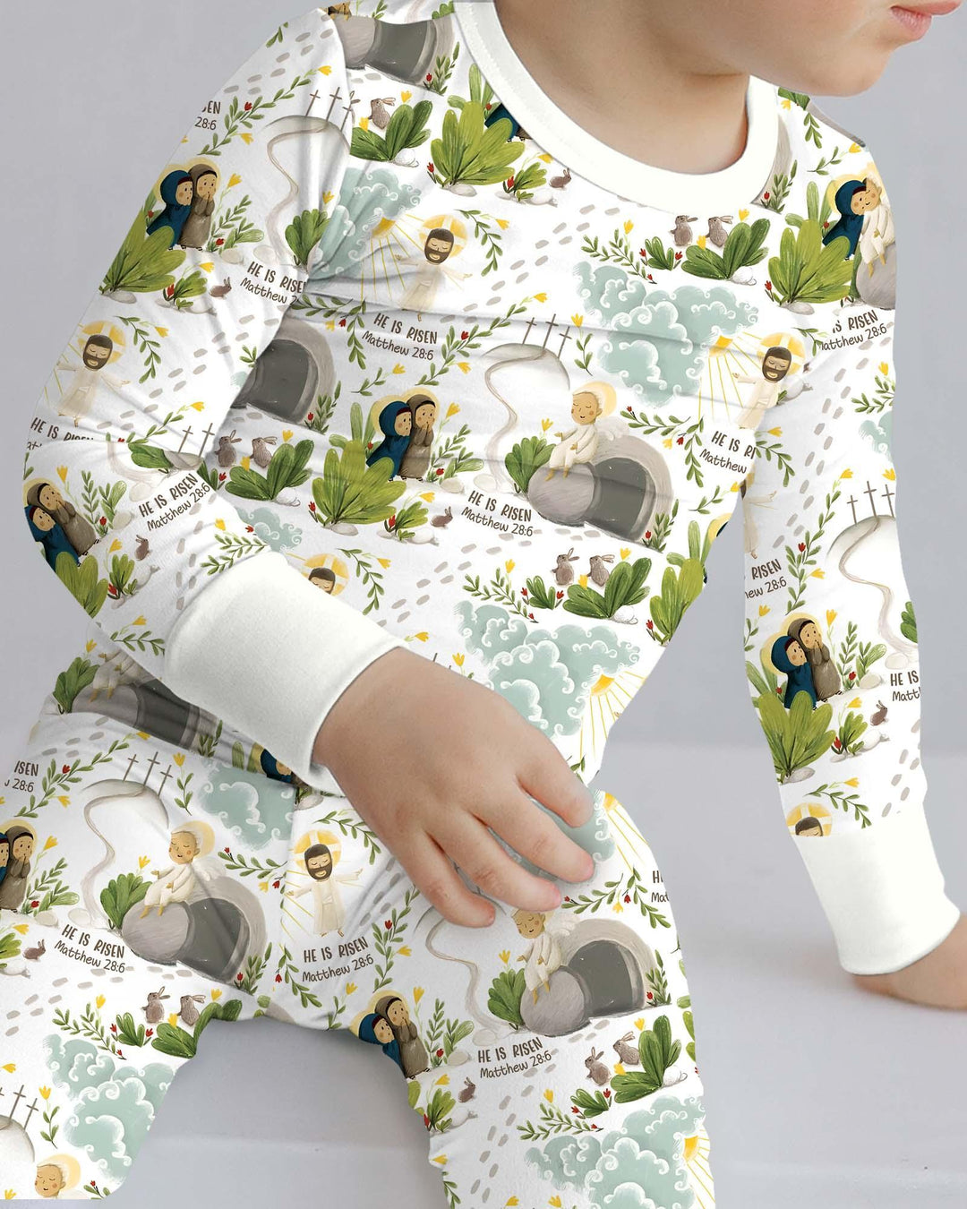 He Is Risen Two Piece Long Sleeve Pajama Set