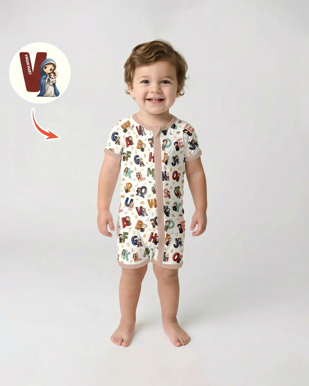 Catholic Saint ABCs Shorty Zippy