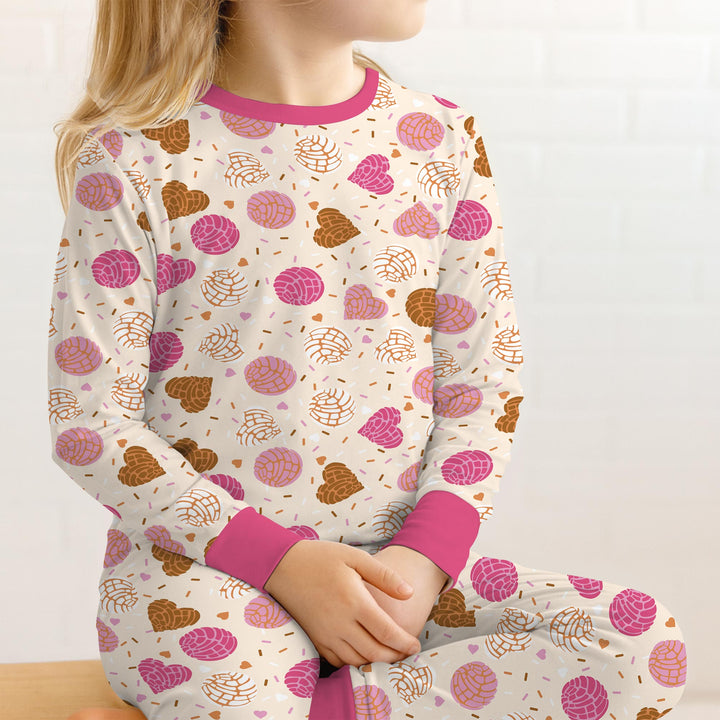 Sweet Concha Two Piece Long Sleeve Pajama Set