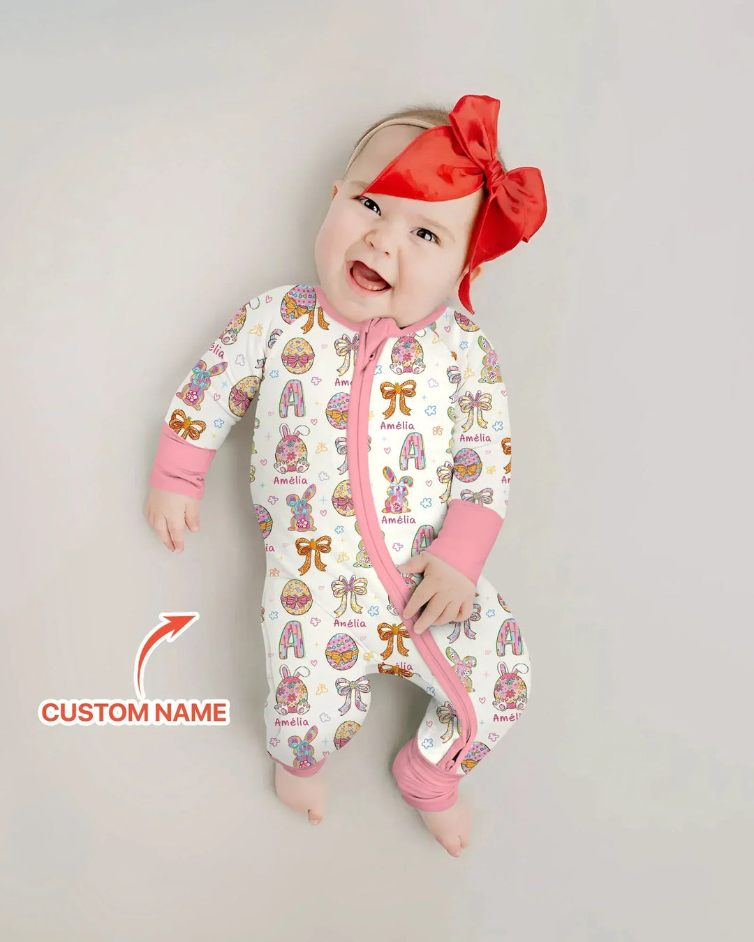 Happy Easter Custom Name Convertible Zippy