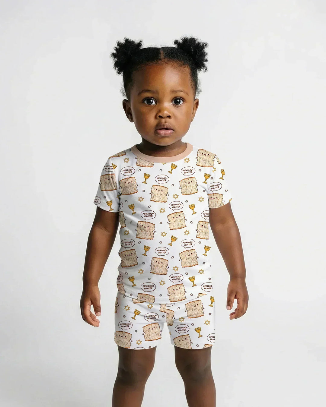 Afikomen Hunter Bamboo Two Piece Short Sleeve Shorts Pajama Set