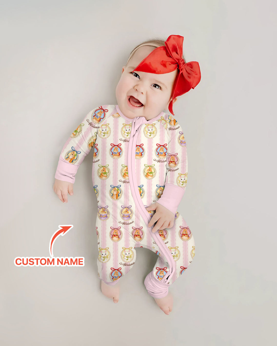 Custom Name Vintage Easter Bunny Convertible Zippy