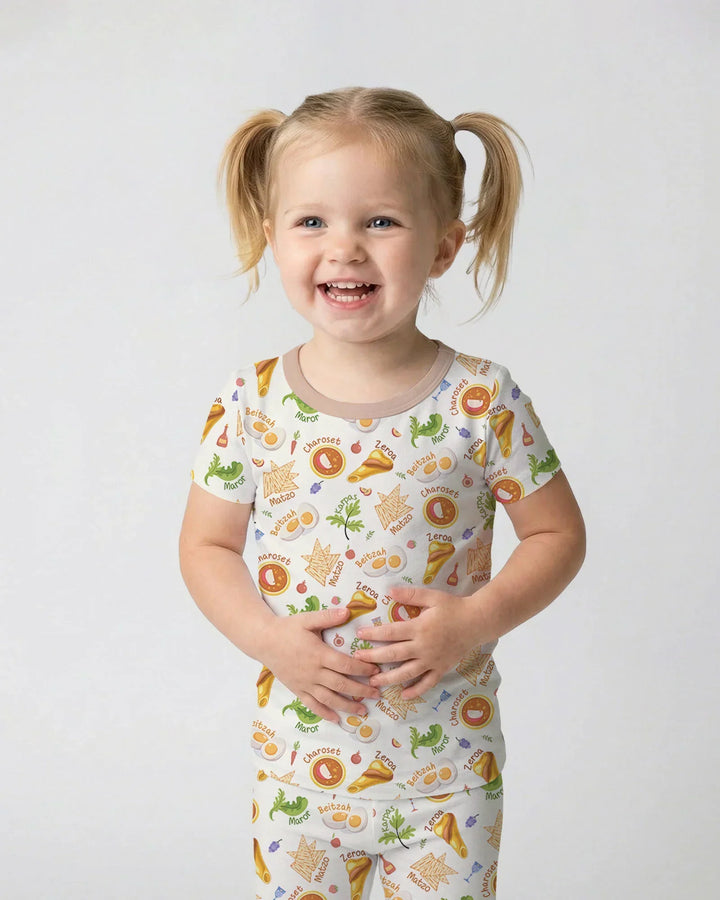 Happy Passover Family Matching Two Piece Short Sleeve Pajama Set