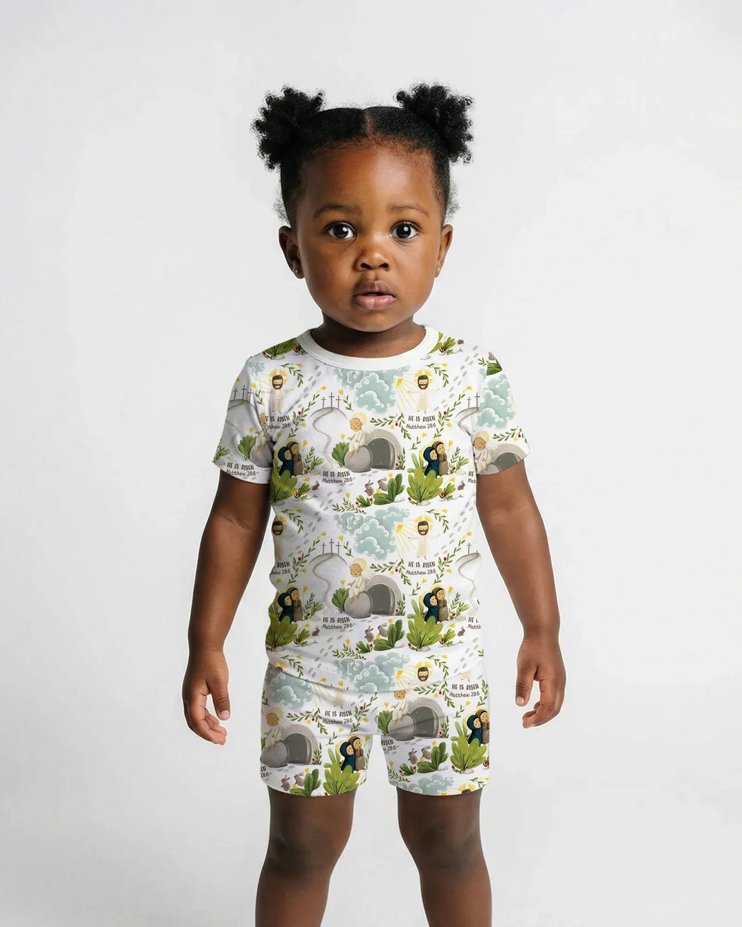 He Is Risen Two Piece Short Sleeve Pajama Set