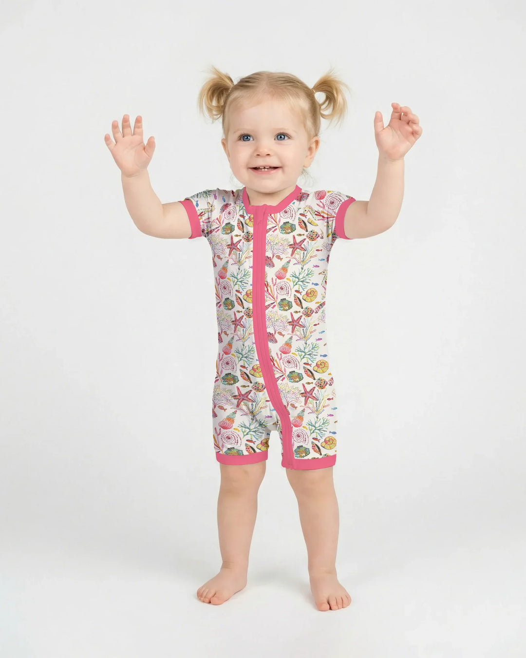 Tropical Reef Whimsy Bamboo Shorty Zippy