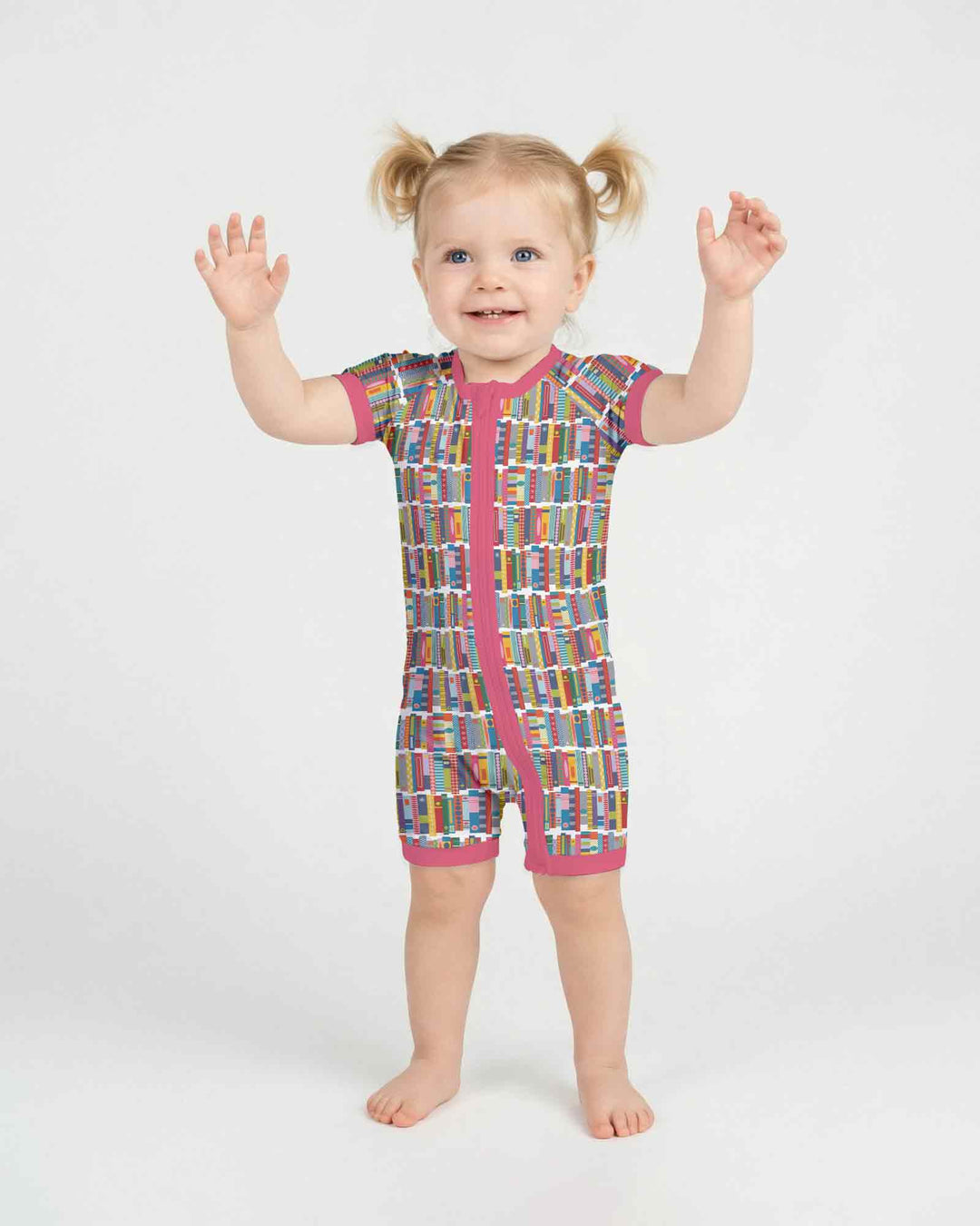 Rainbow Bookshelf Bamboo Shorty Zippy