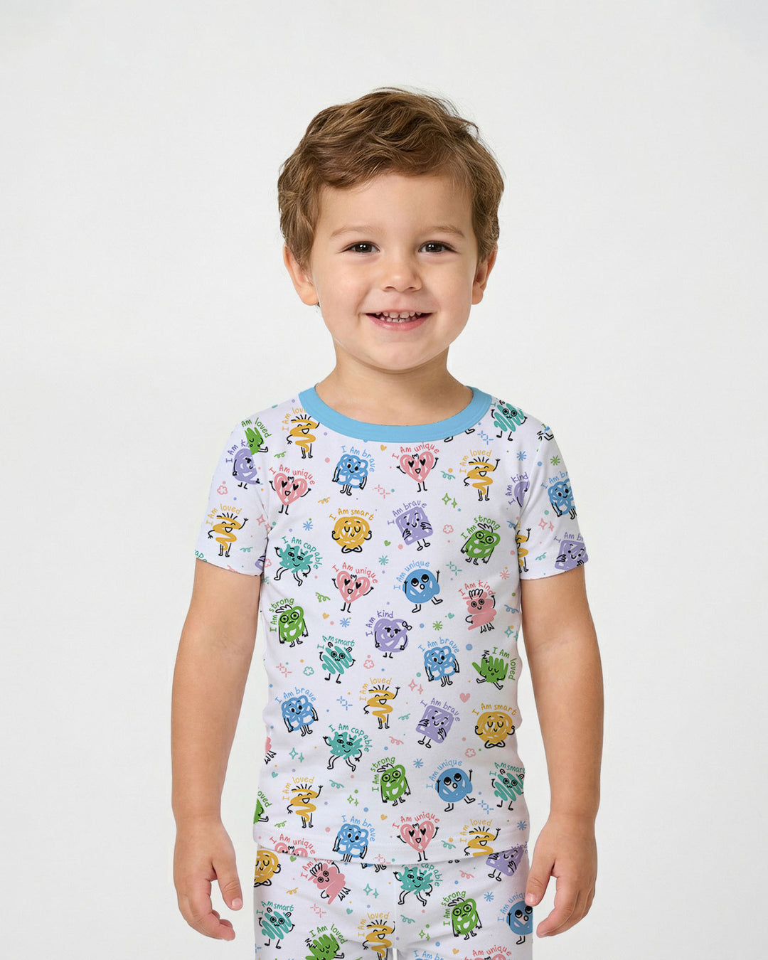 Positive Affirmations Two Piece Short Sleeve Pajama Set