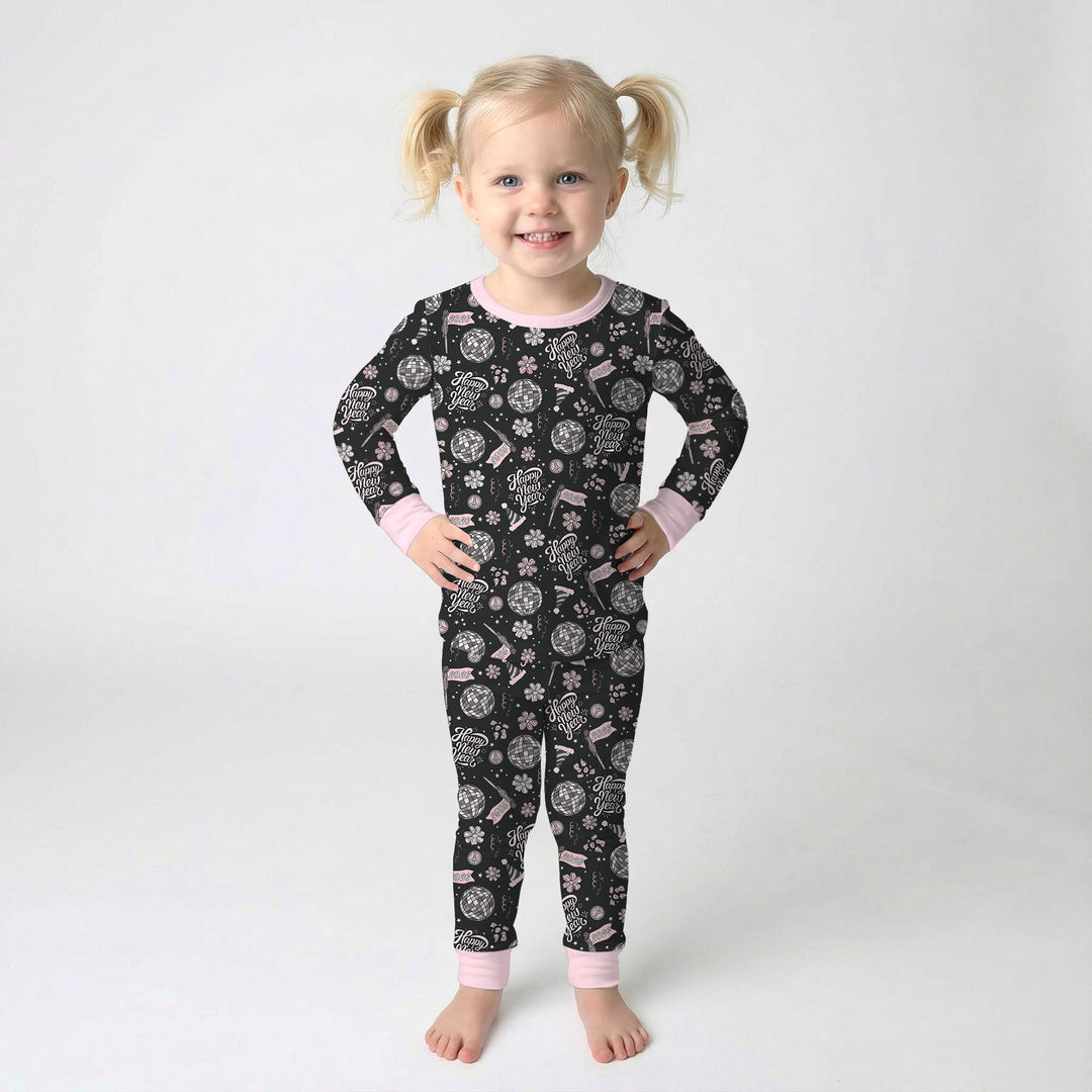 Disco New Years Eve Two Piece Long Sleeve Pajama Set
