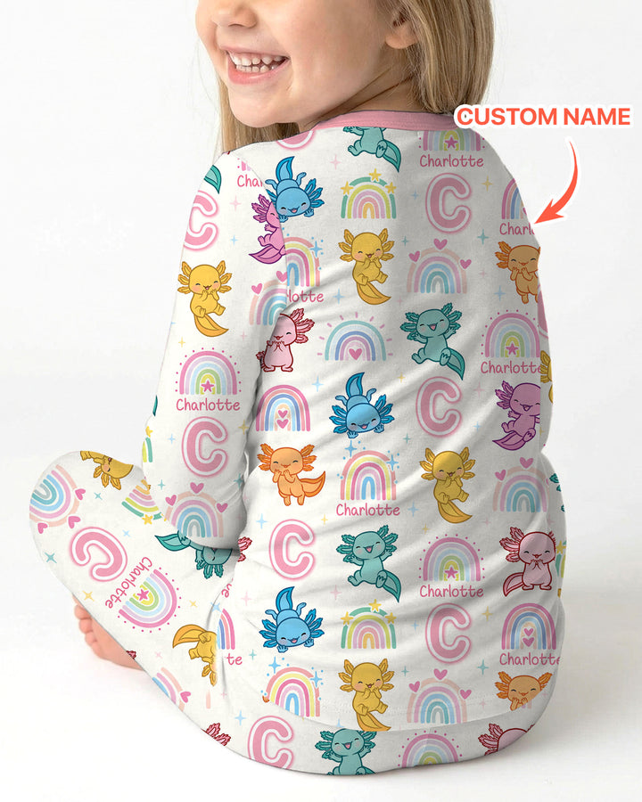 Axololt Custom Name Two Piece Long Sleeve Pajama Set