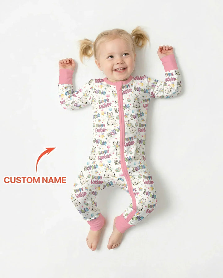 Personalized Happy Easter Bunny Convertible Zippy