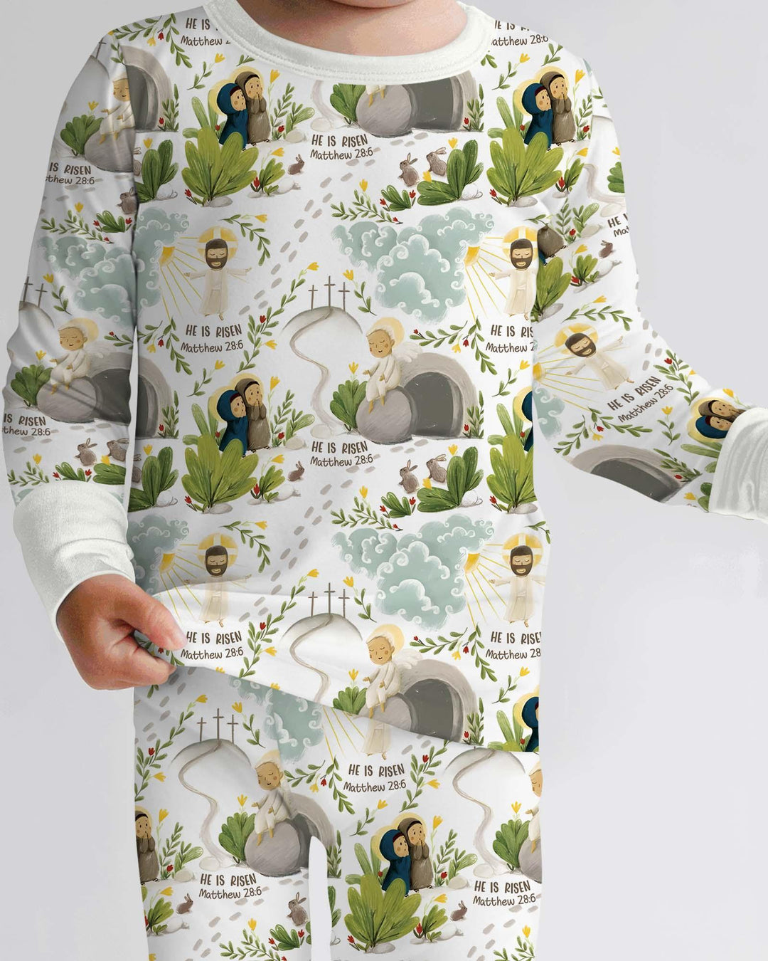 He Is Risen Two Piece Long Sleeve Pajama Set