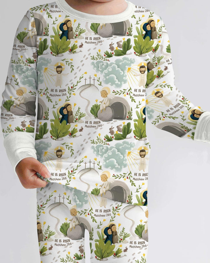 He Is Risen Two Piece Long Sleeve Pajama Set