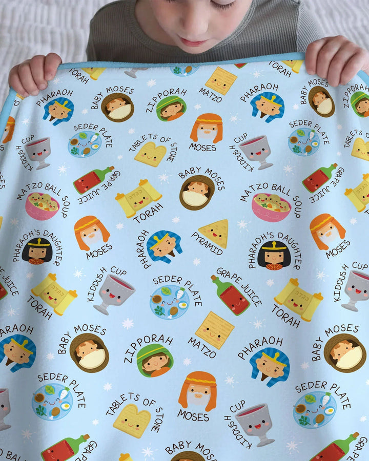 Cute Passover Characters Blanket