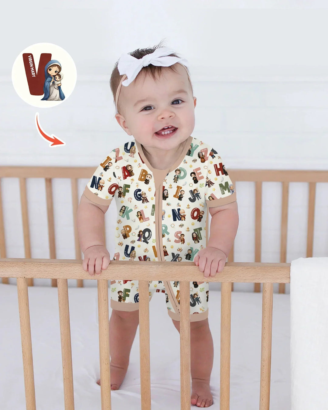 Catholic Saint ABCs Shorty Zippy