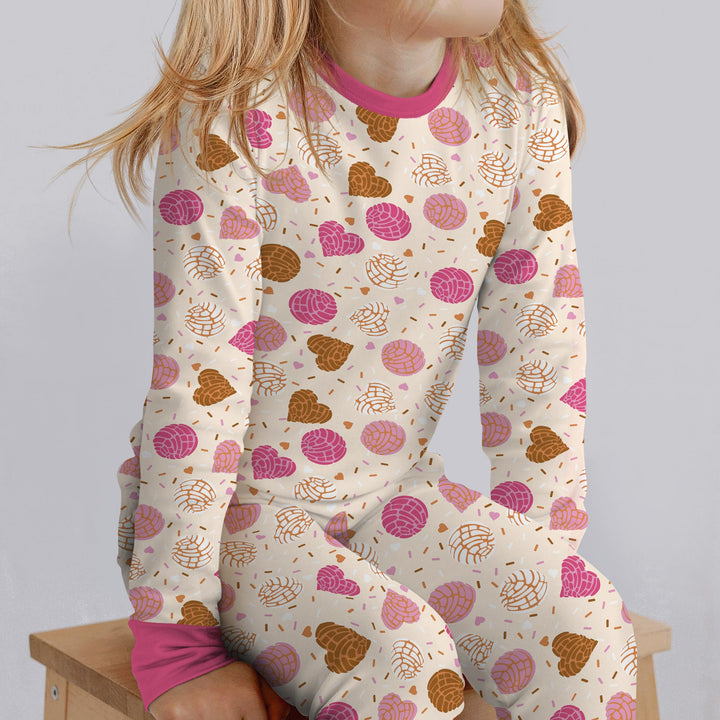 Sweet Concha Two Piece Long Sleeve Pajama Set