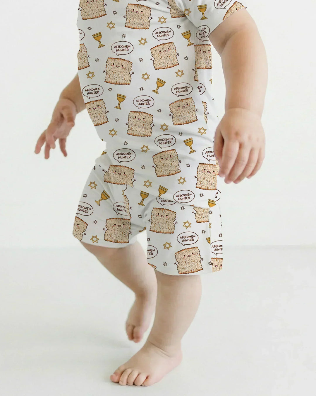 Afikomen Hunter Bamboo Two Piece Short Sleeve Shorts Pajama Set