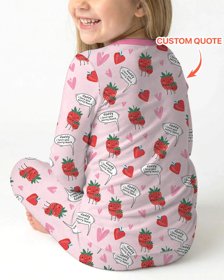 I love you berry much Two Piece Long Sleeve Pajama Set