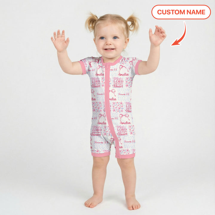 Trust The Lord With All Your Heart Custom Name Shorty Zippy