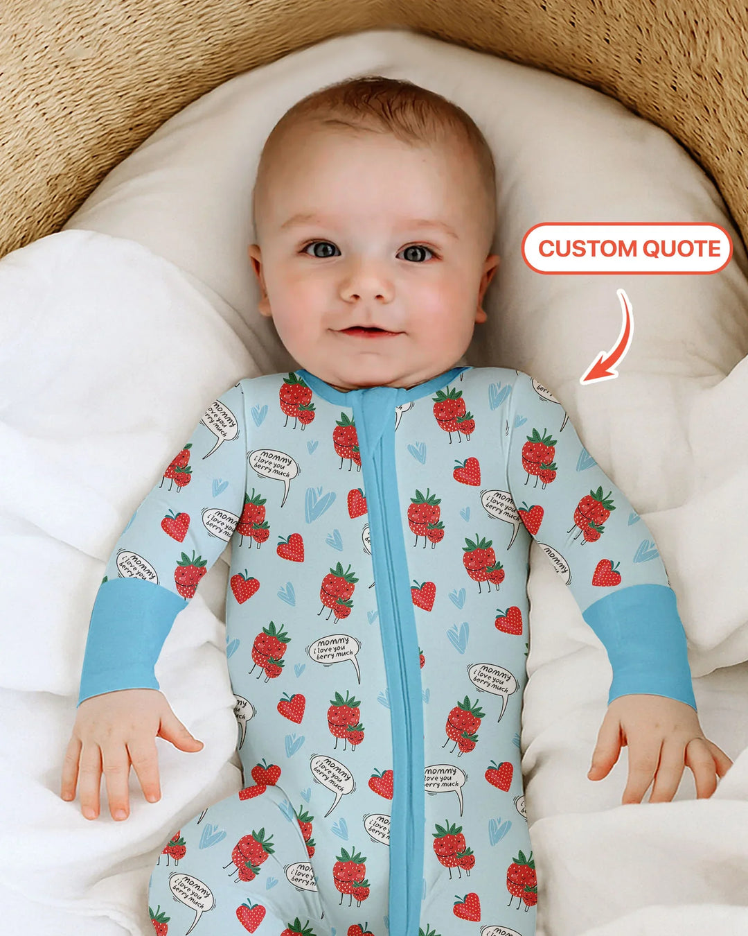 Gerippte Babykleidung mit individuellem Foto - Weich &amp; Skizzenhaft