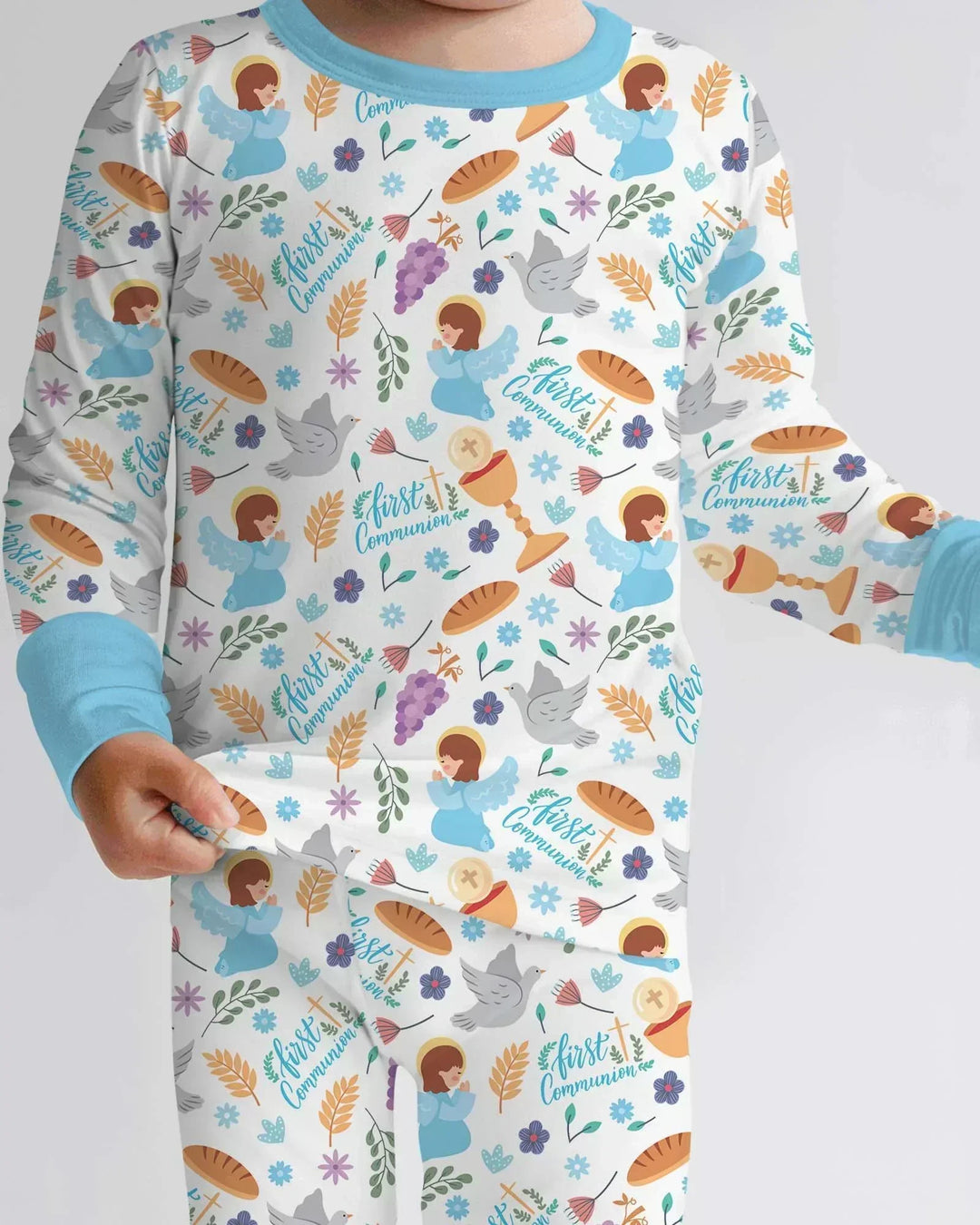 First Communion Two Piece Long Sleeve Pajama Set