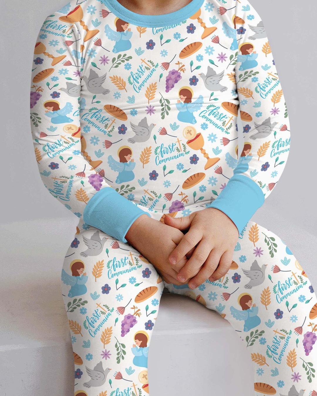 First Communion Two Piece Long Sleeve Pajama Set
