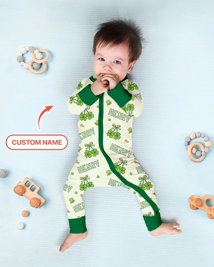 Custom Name Lucky Little Shamrock Convertible Zippy