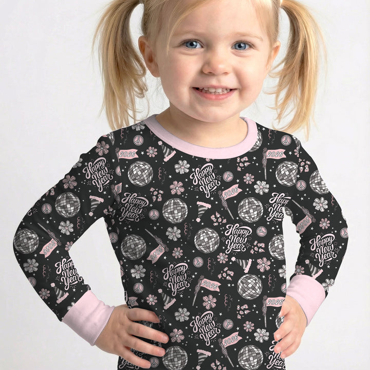 Disco New Years Eve Two Piece Long Sleeve Pajama Set