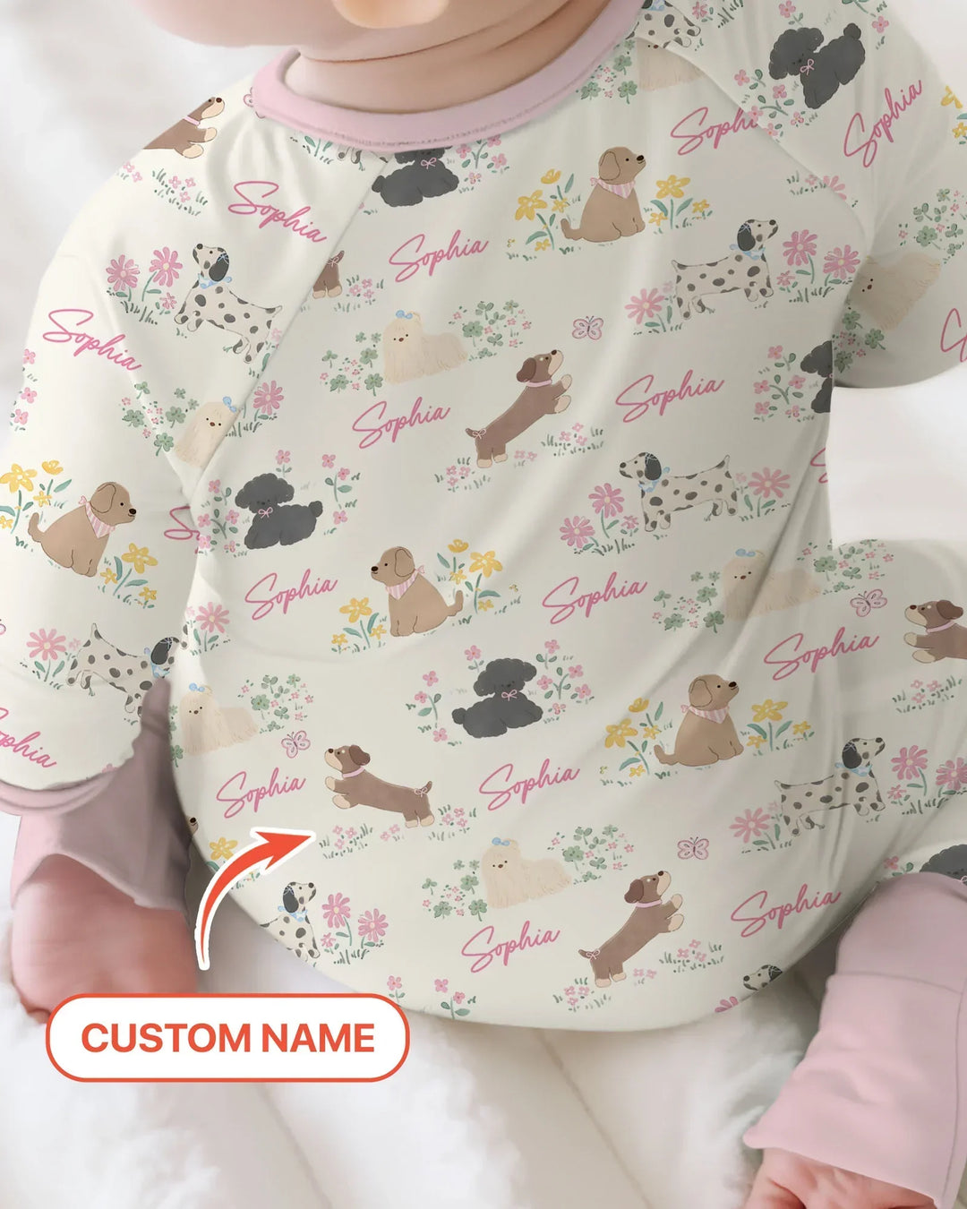 Gerippte Babykleidung mit individuellem Foto - Weich &amp; Skizzenhaft