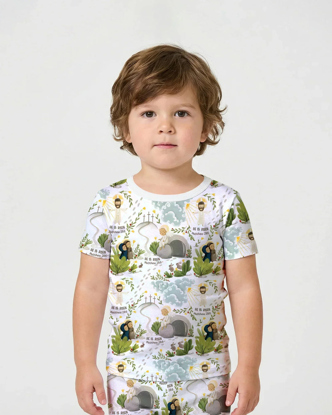 He Is Risen Two Piece Short Sleeve Pajama Set