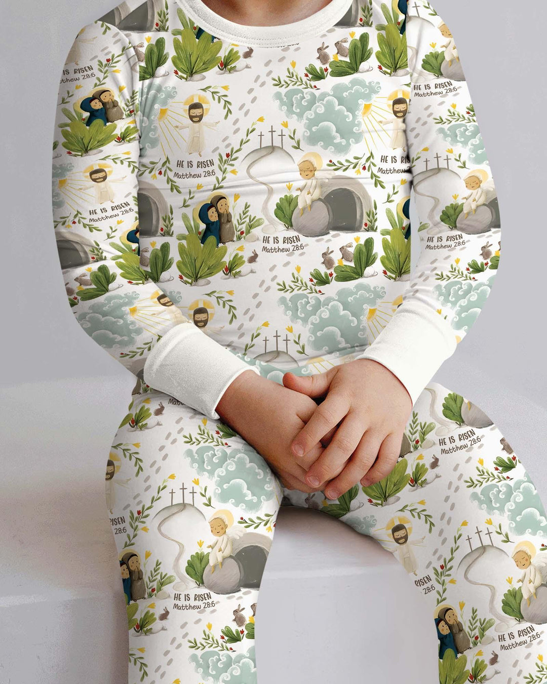 He Is Risen Two Piece Long Sleeve Pajama Set
