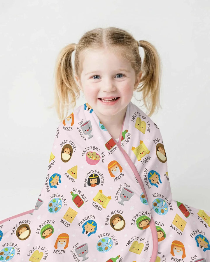 Cute Passover Characters Blanket