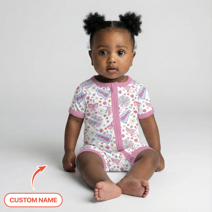 Custom Name Pastel Cheerleader Shorty Zippy