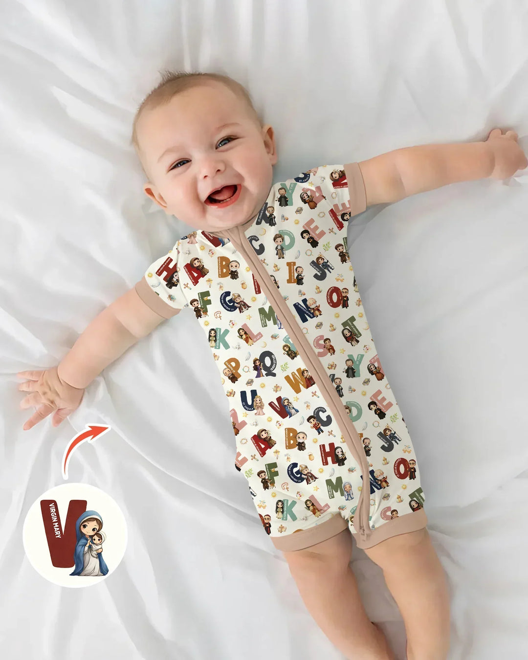 Catholic Saint ABCs Shorty Zippy