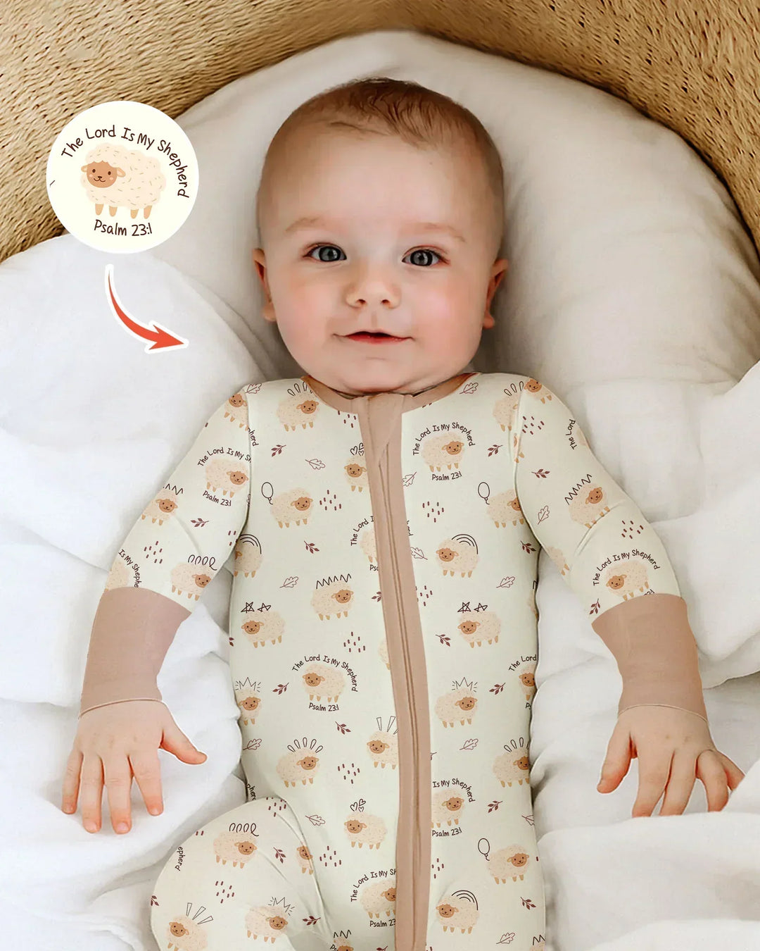 Gerippte Babykleidung mit individuellem Foto - Weich &amp; Skizzenhaft