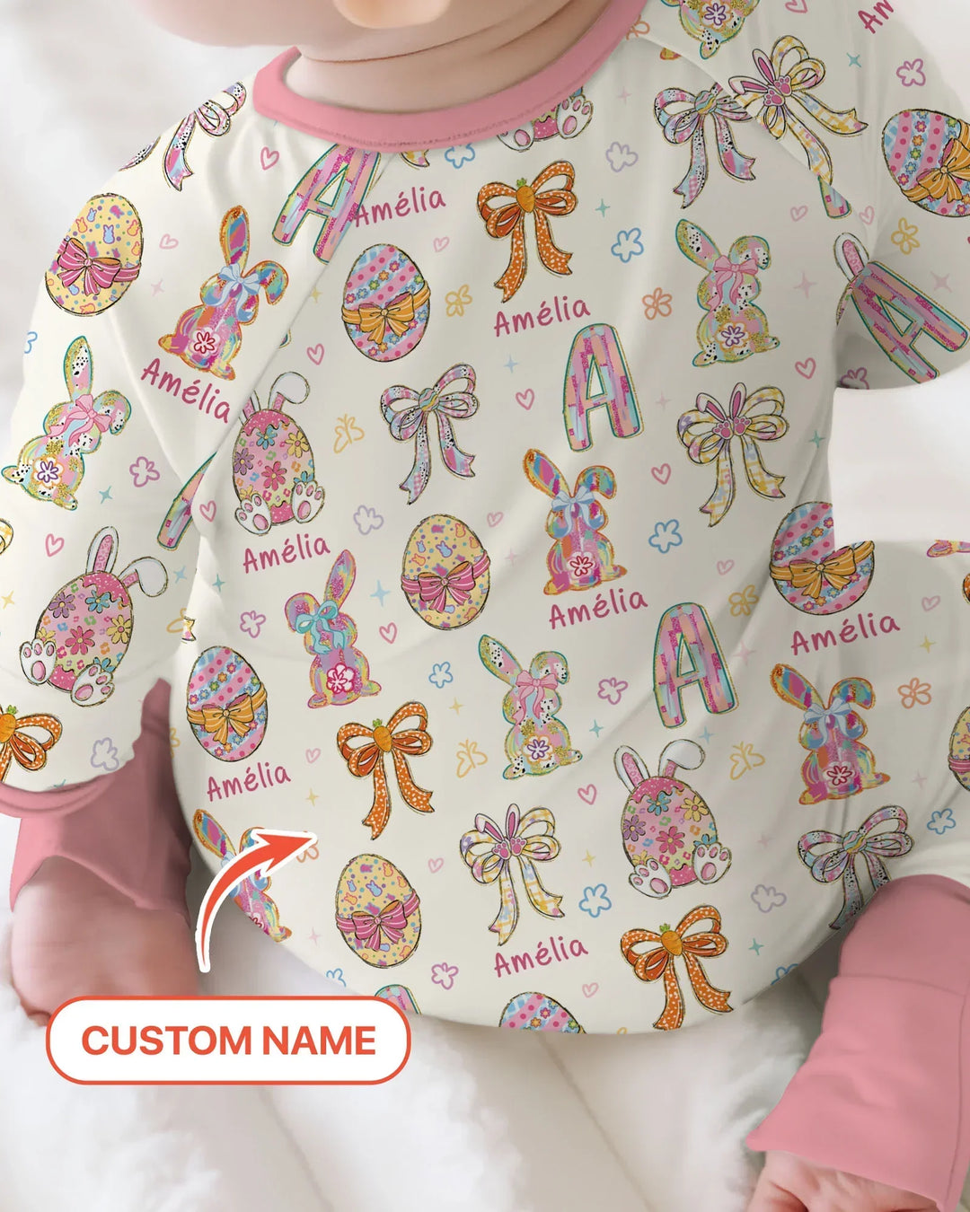 Happy Easter Custom Name Convertible Zippy