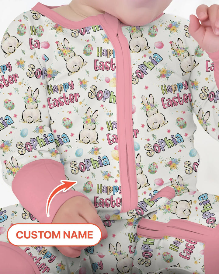 Personalized Happy Easter Bunny Convertible Zippy