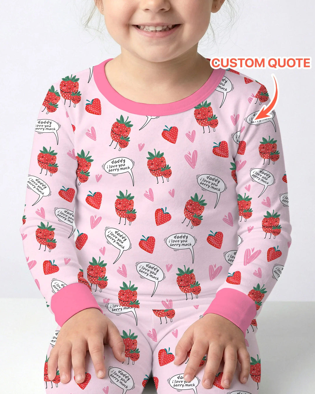 I love you berry much Two Piece Long Sleeve Pajama Set