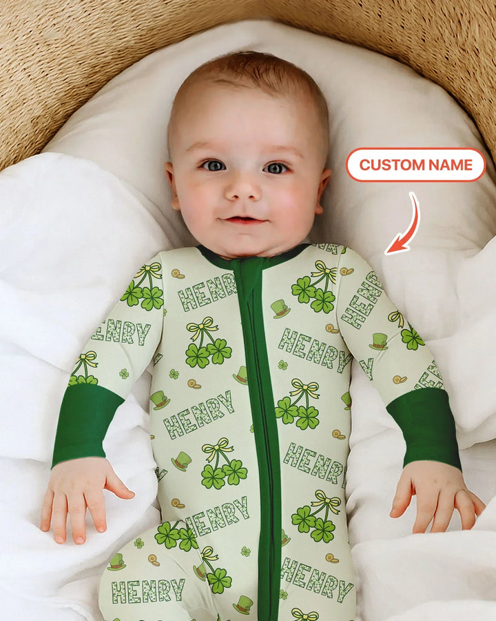 Custom Name Lucky Little Shamrock Convertible Zippy