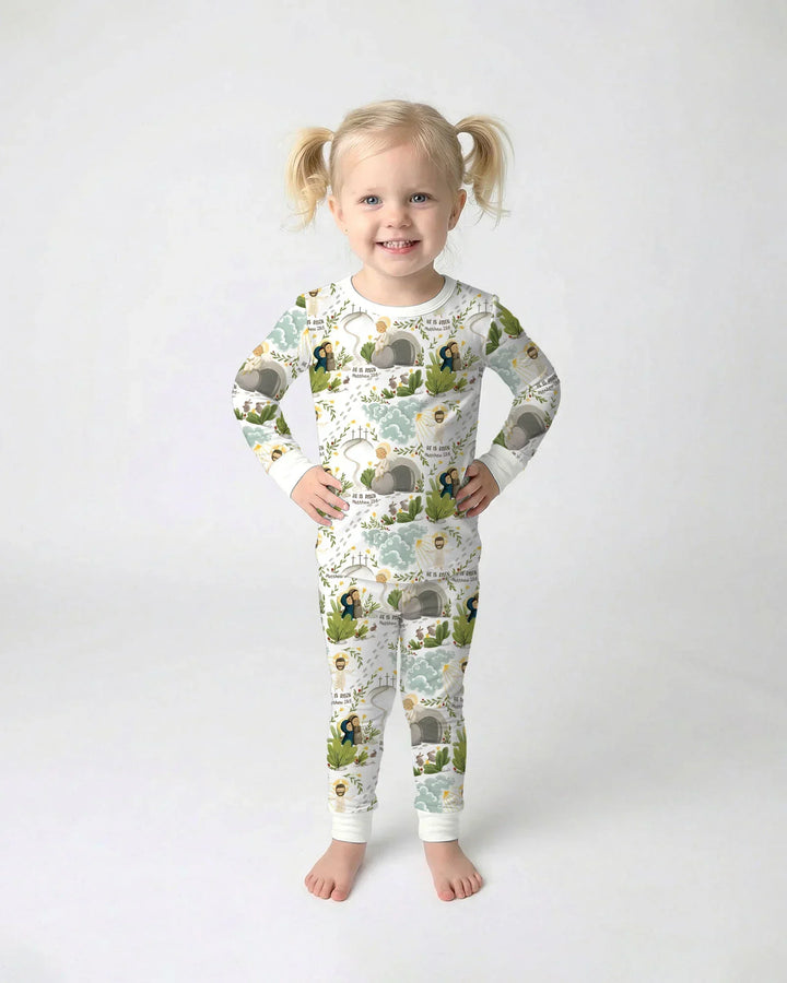 He Is Risen Two Piece Long Sleeve Pajama Set