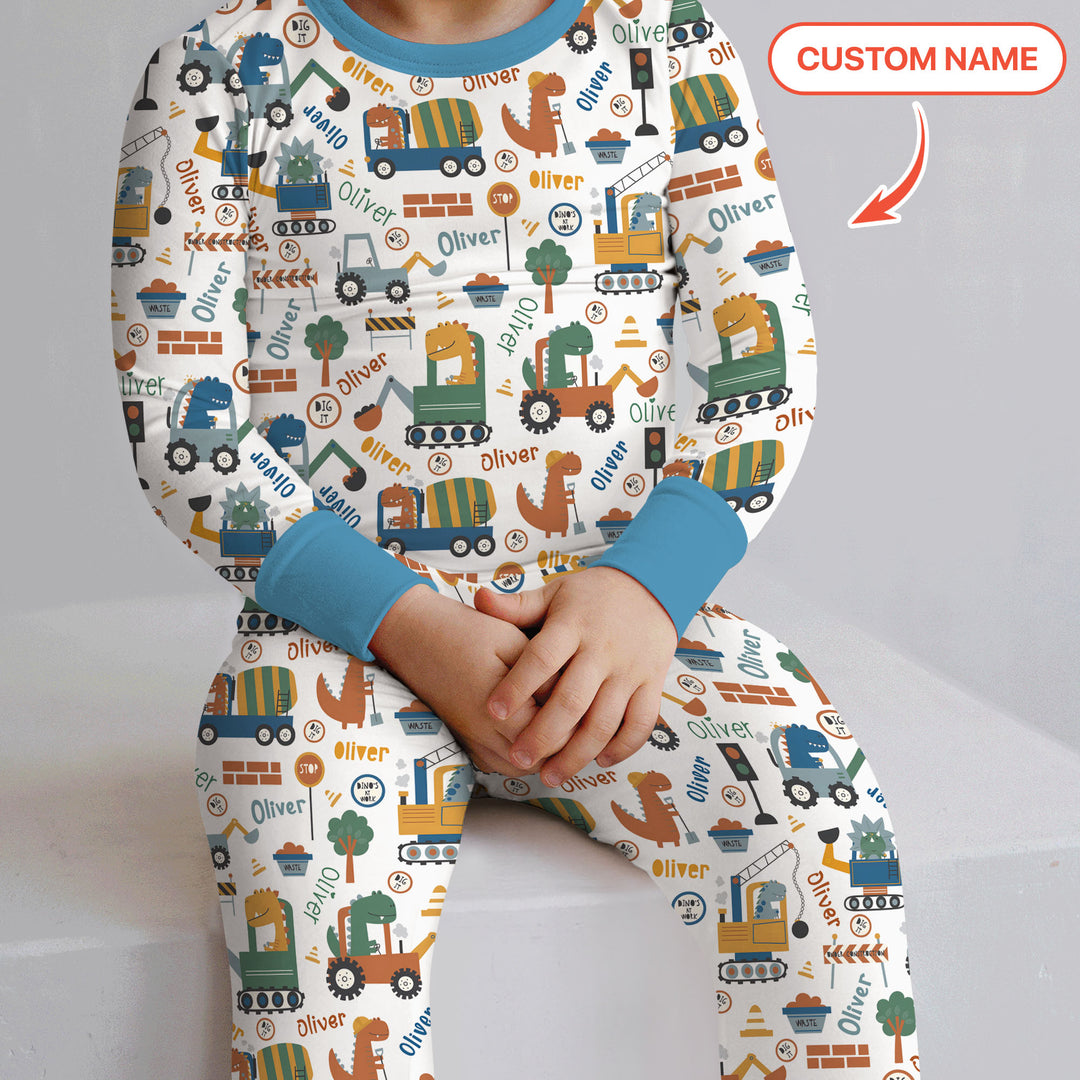 Zweiteiliges Langarm-Pyjama-Set mit Sommerfrüchten