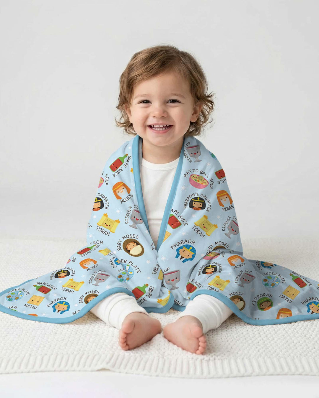 Cute Passover Characters Blanket