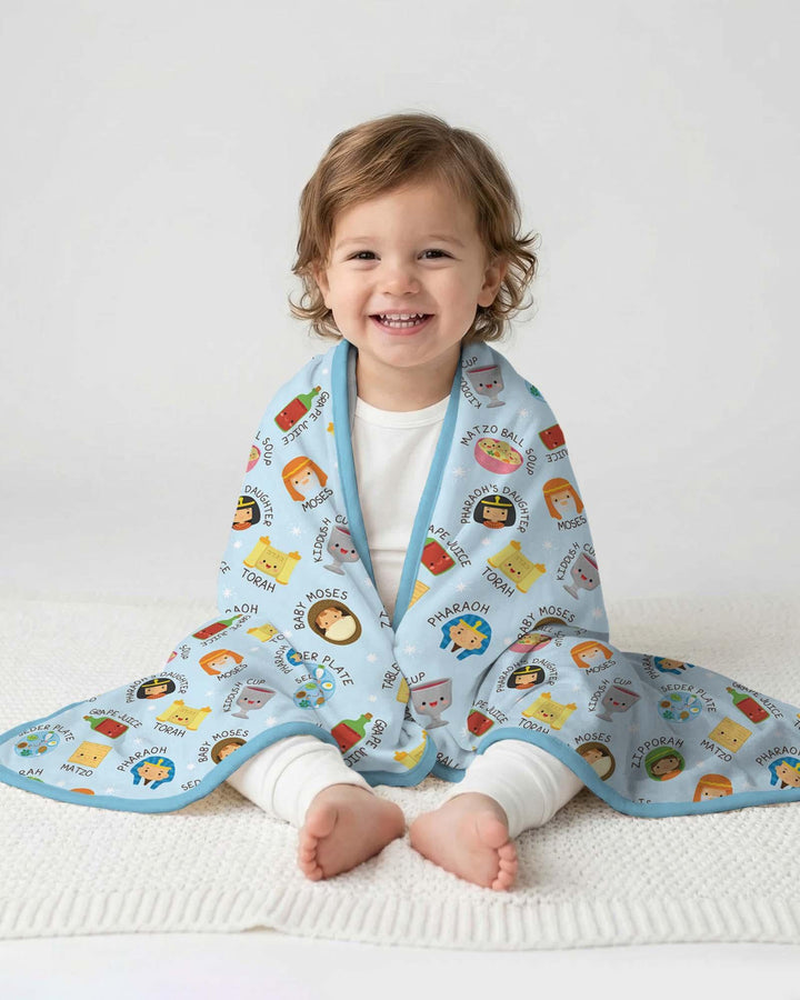 Cute Passover Characters Blanket
