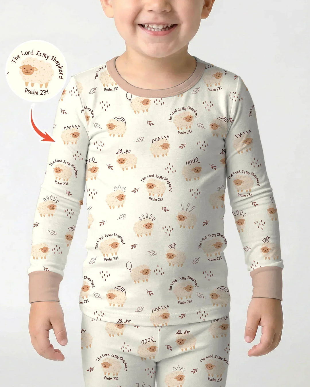 Zweiteiliges Langarm-Pyjama-Set mit Sommerfrüchten