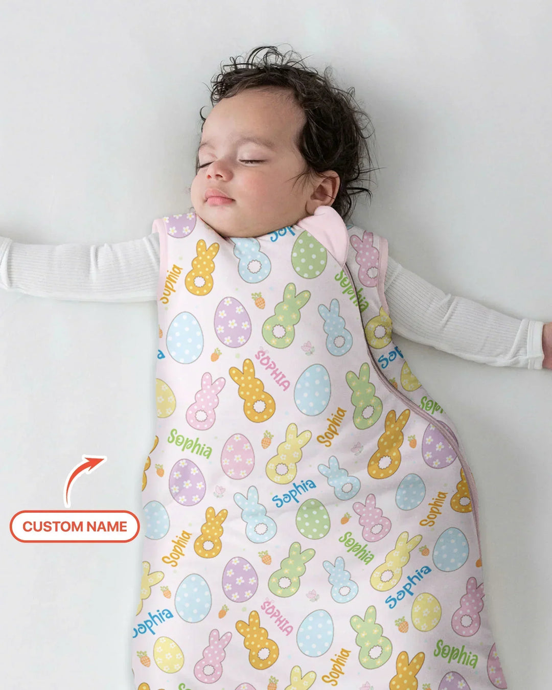 Custom Name Spring Pastel Easter Sleep Bag