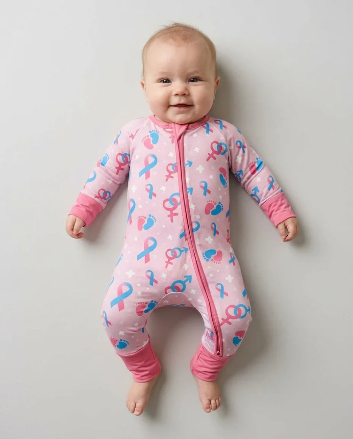 Infertility Awareness Blue and Pink Bamboo Convertible Zippy