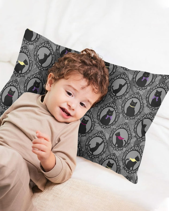Midnight Cat Parade Bamboo Pillow Case